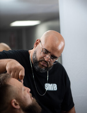 Gerald, owner and barber at Self Made Barber Studio